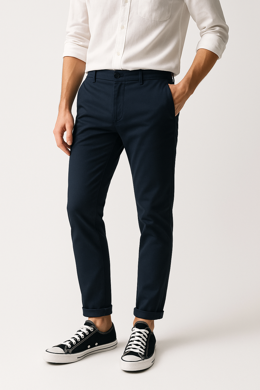 Navy Blue Cotton Jeans Pants For Men - Stylish and Comfortable