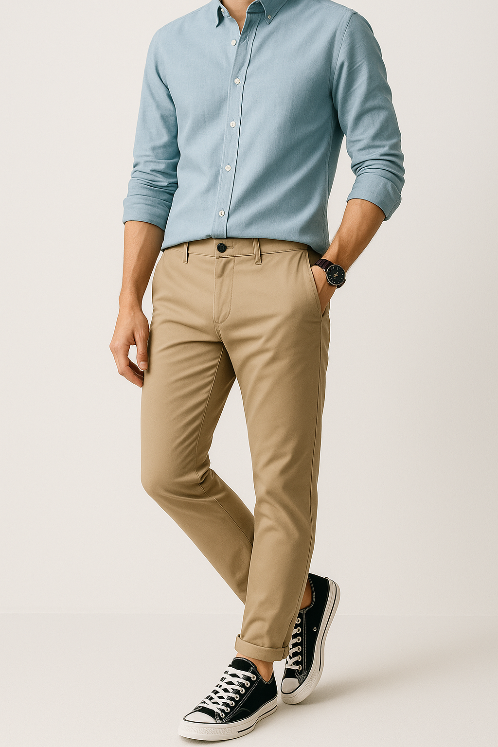 Beige Cotton Jeans pants For Men - Stylish and Comfortable