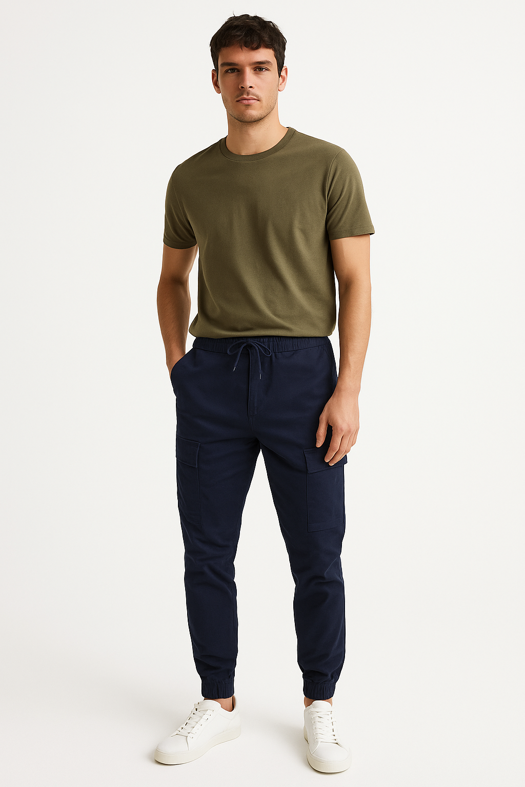 Blue Cargo Trouser For Men - Stylish