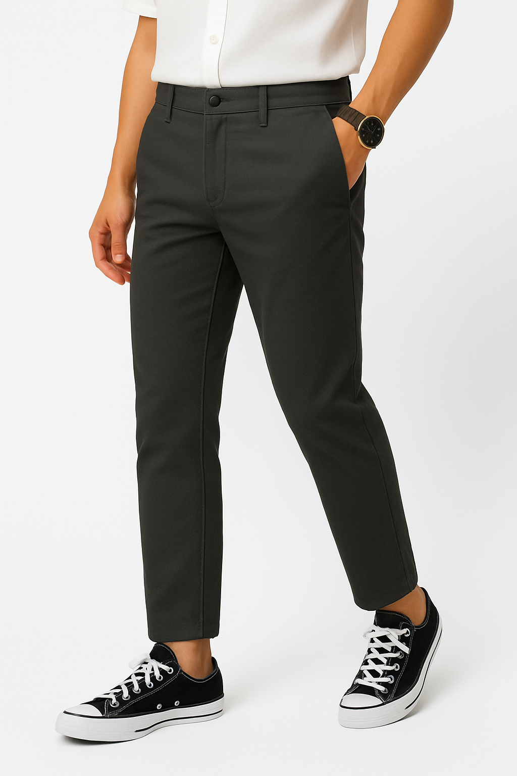 Dark Grey Cotton Jeans pants For Men - Stylish and Comfortable