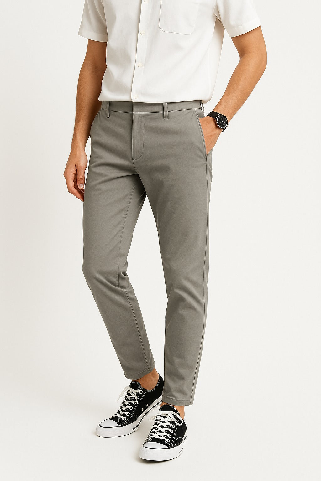 Light Grey Cotton Jeans pants For Men - Stylish and Comfortable