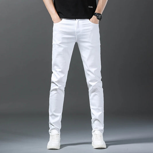 White Cotton Jeans pants For Men - Stylish and Comfortable