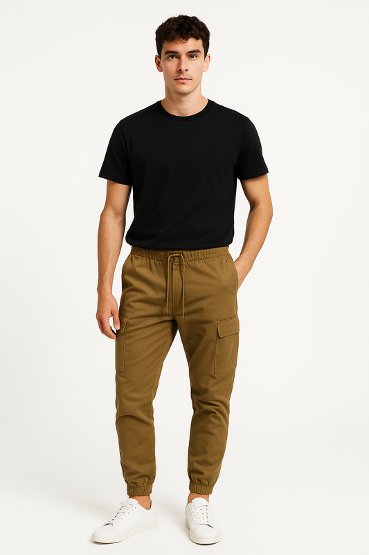 Camel Cargo Trouser For Men - Stylish