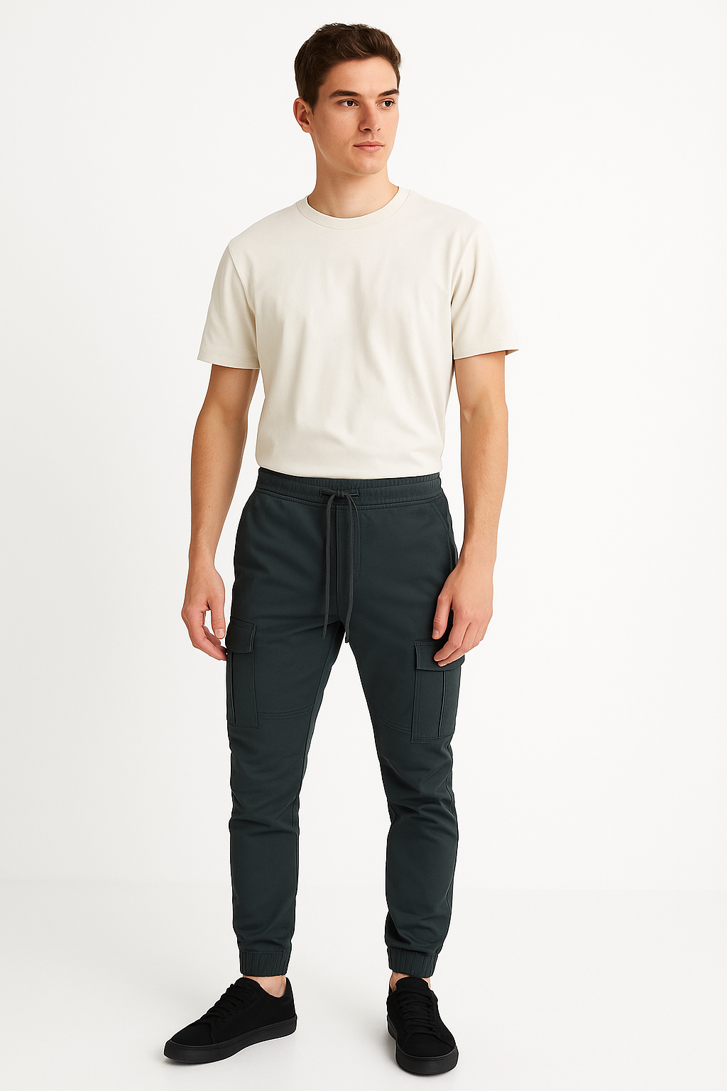 Dark Grey Cargo Trouser For Men - Stylish