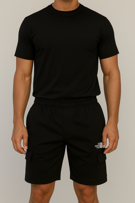 Men’s Black Textured Shorts – Lightweight Summer Activewear | Breathable & Stylish Fit