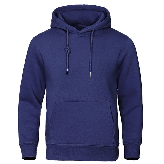 Navy Blue Hoodie For  Men