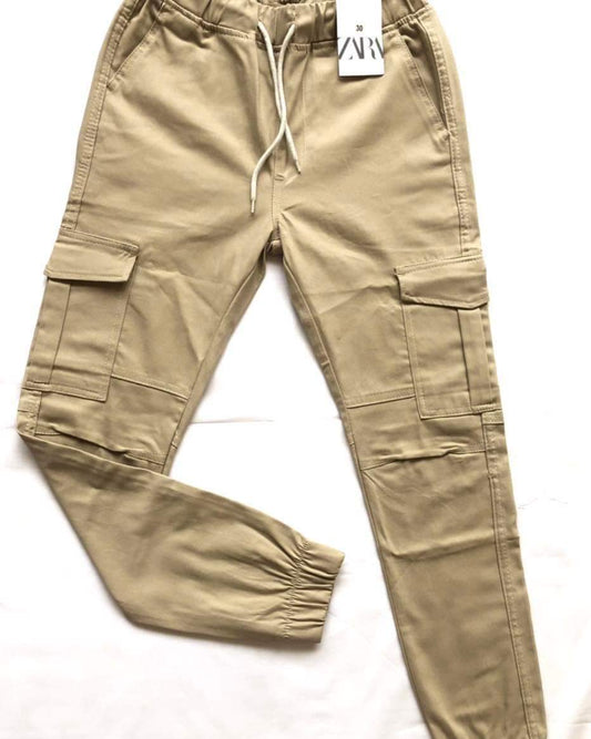 Beige Cargo Trouser For Men - Stylish