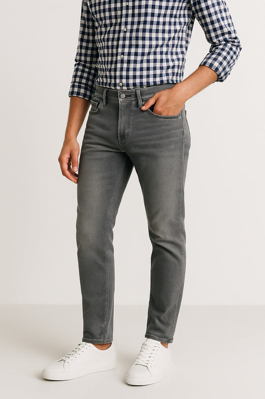 Grey Denim Jeans For Men