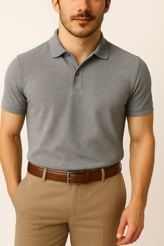 Grey Polo Shirt for Men – Casual Everyday Wear in Pakistan